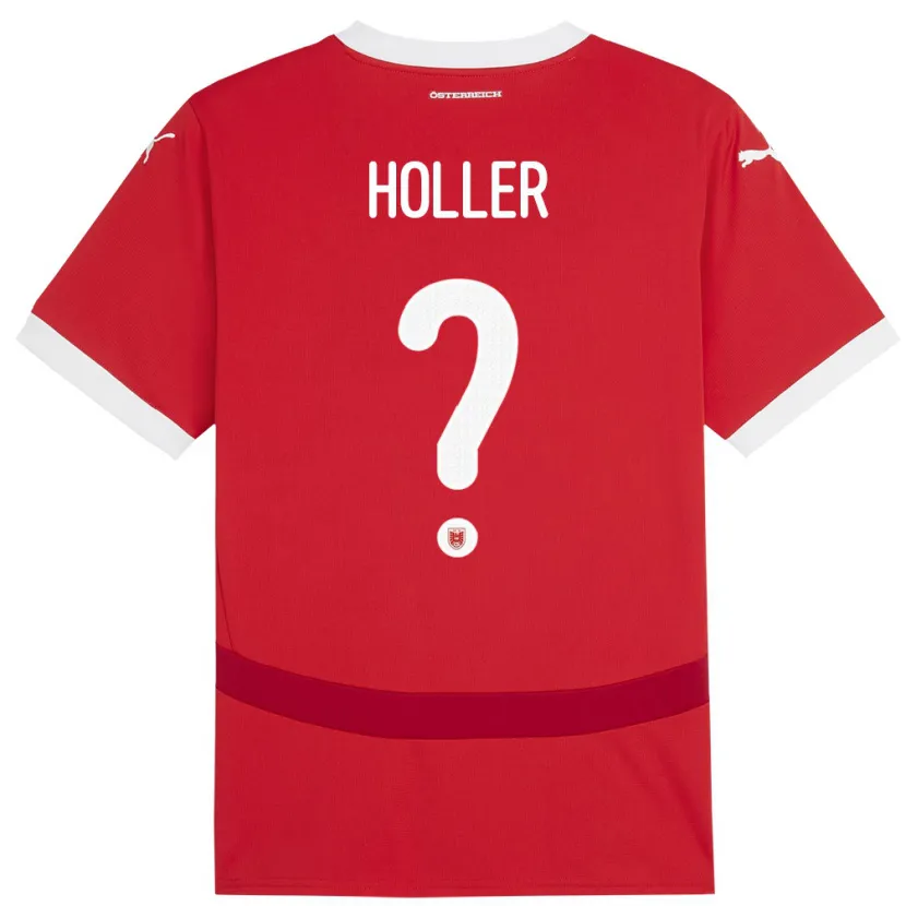 Danxen Dzieci Austria Julian Höller #0 Czerwony Domowa Koszulka 24-26 Koszulki Klubowe