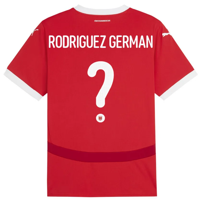 Danxen Dzieci Austria Ryan Rodriguez German #0 Czerwony Domowa Koszulka 24-26 Koszulki Klubowe