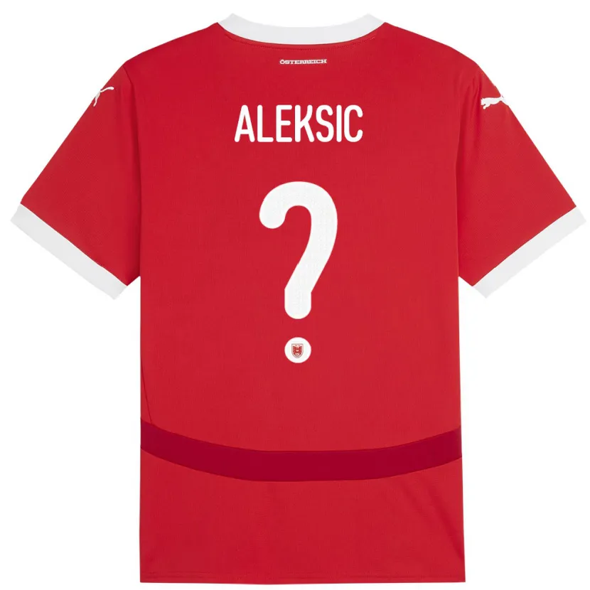 Danxen Dzieci Austria Filip Aleksic #0 Czerwony Domowa Koszulka 24-26 Koszulki Klubowe