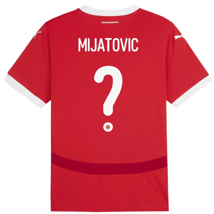 Danxen Dzieci Austria Luca Mijatovic #0 Czerwony Domowa Koszulka 24-26 Koszulki Klubowe