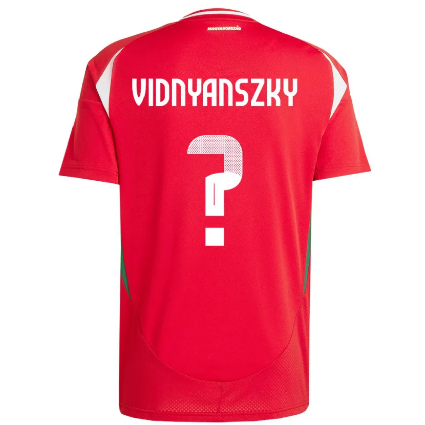 Danxen Dzieci Węgry Mátyás Vidnyánszky #0 Czerwony Domowa Koszulka 24-26 Koszulki Klubowe