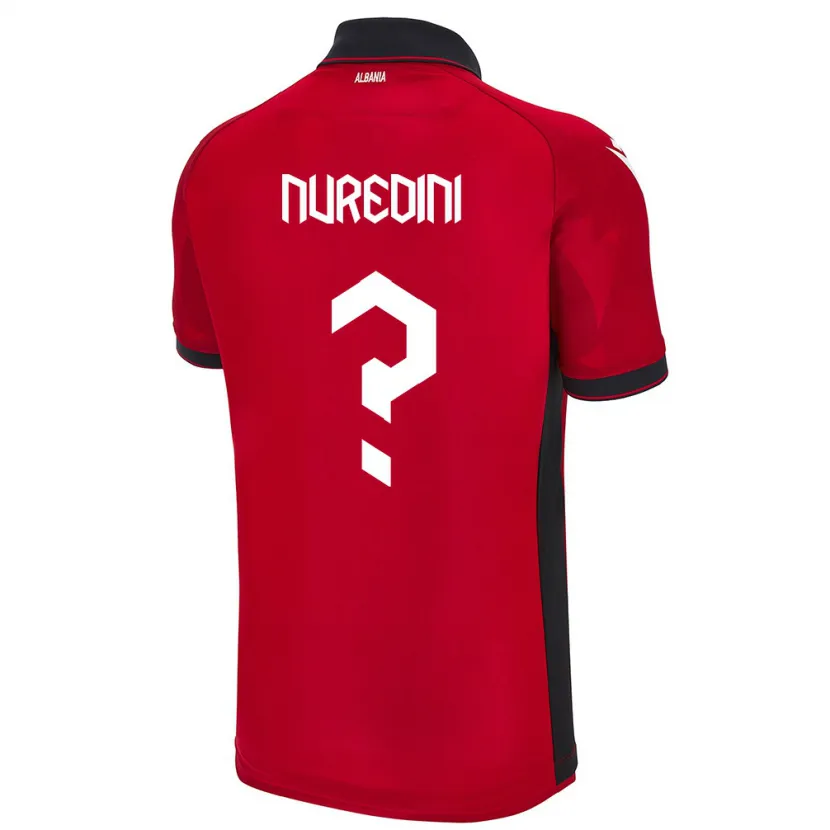 Danxen Dzieci Albania Ardit Nuredini #0 Czerwony Domowa Koszulka 24-26 Koszulki Klubowe