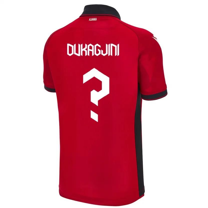 Danxen Dzieci Albania Rinor Dukagjini #0 Czerwony Domowa Koszulka 24-26 Koszulki Klubowe