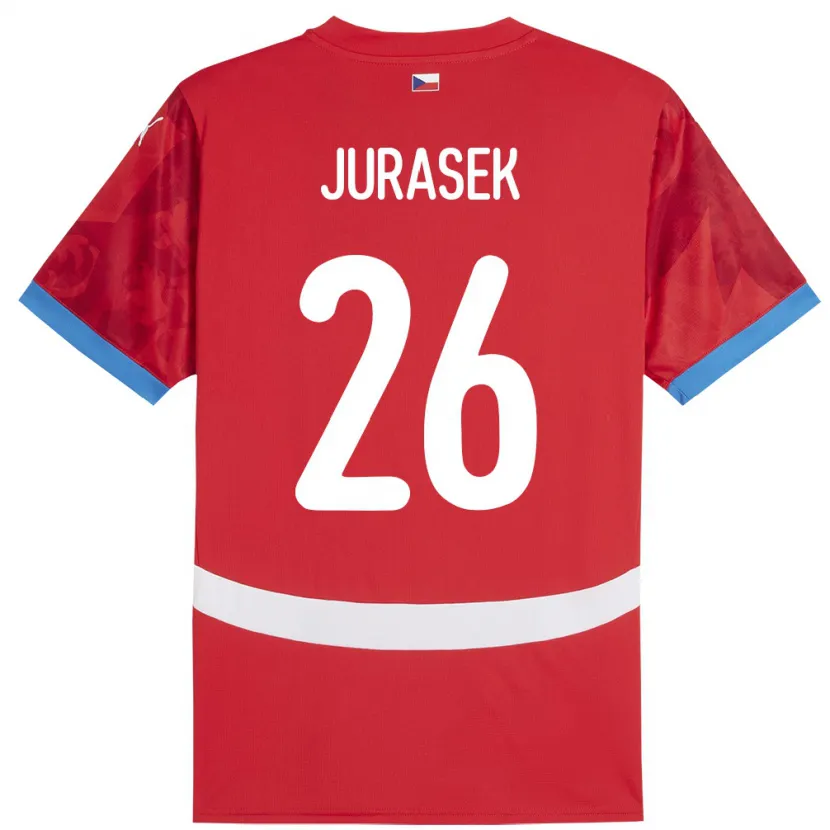 Danxen Dzieci Czechy Matej Jurasek #26 Czerwony Domowa Koszulka 24-26 Koszulki Klubowe