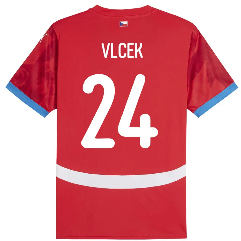 Danxen Dzieci Czechy Tomas Vlcek #24 Czerwony Domowa Koszulka 24-26 Koszulki Klubowe