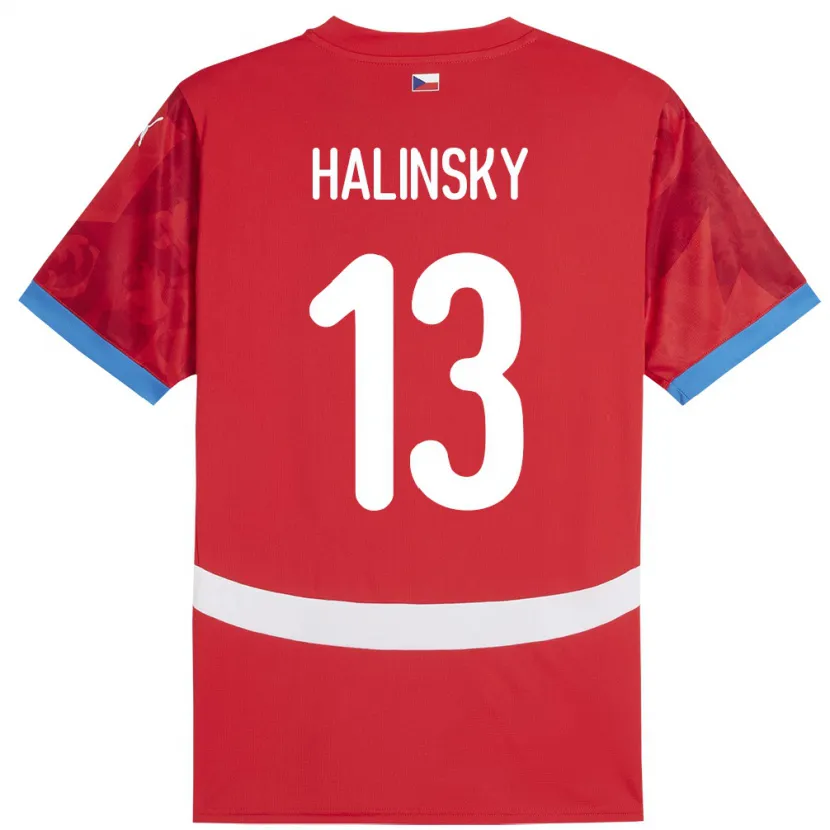 Danxen Dzieci Czechy Denis Halinsky #13 Czerwony Domowa Koszulka 24-26 Koszulki Klubowe