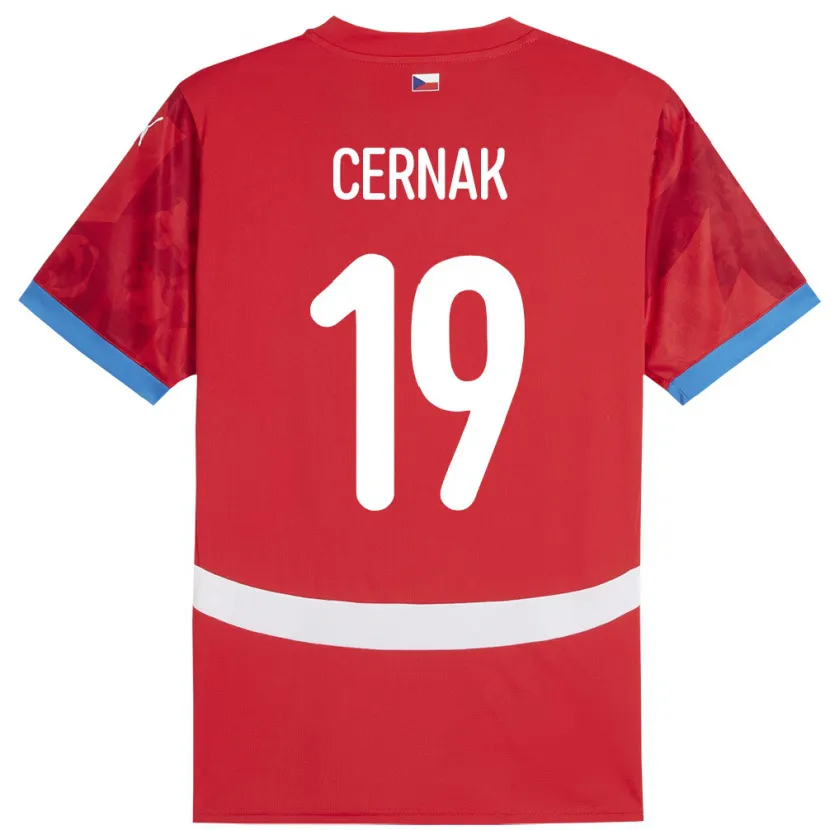 Danxen Dzieci Czechy Michal Cernak #19 Czerwony Domowa Koszulka 24-26 Koszulki Klubowe
