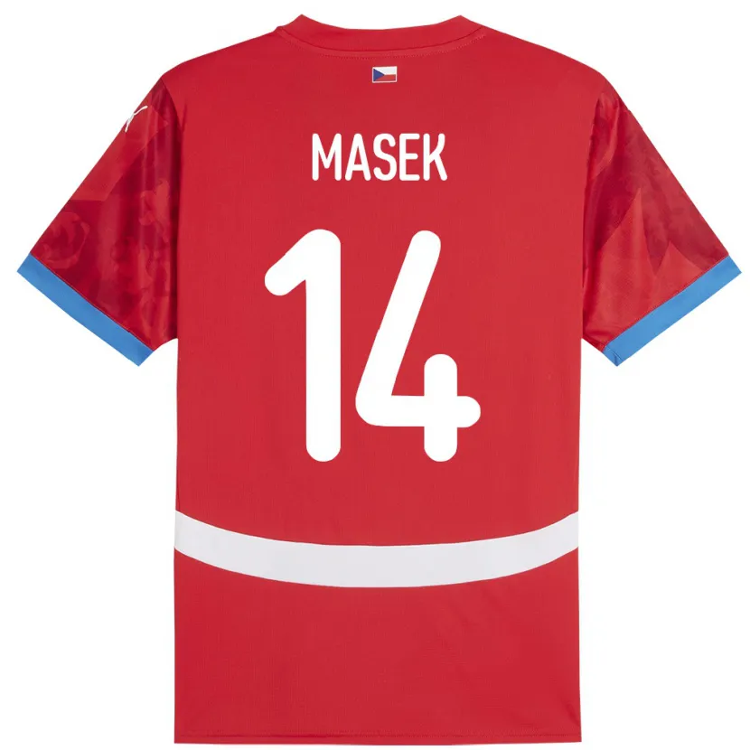Danxen Dzieci Czechy Lukas Masek #14 Czerwony Domowa Koszulka 24-26 Koszulki Klubowe