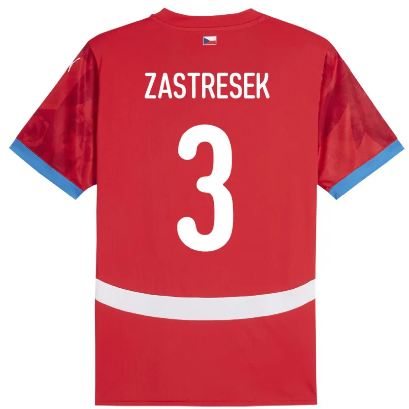 Danxen Dzieci Czechy Matous Zastresek #3 Czerwony Domowa Koszulka 24-26 Koszulki Klubowe