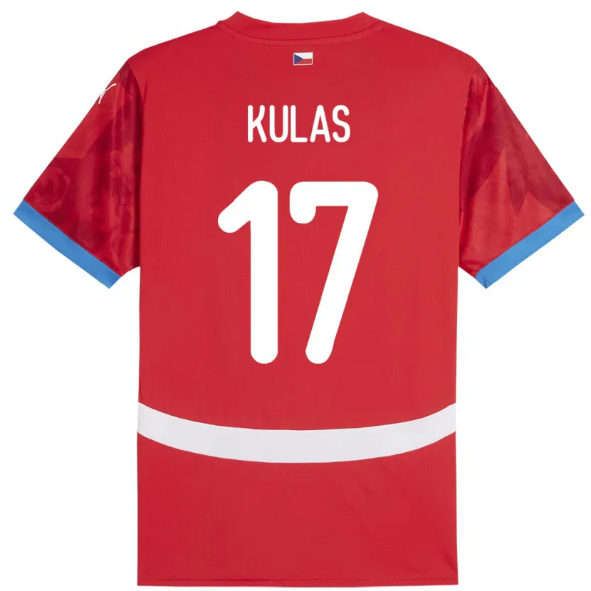 Danxen Dzieci Czechy Martin Kulas #17 Czerwony Domowa Koszulka 24-26 Koszulki Klubowe