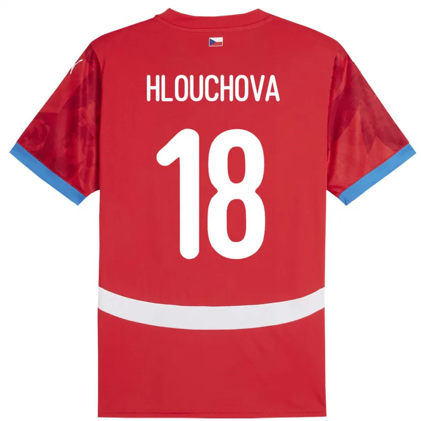 Danxen Dzieci Czechy Radka Hlouchová #18 Czerwony Domowa Koszulka 24-26 Koszulki Klubowe