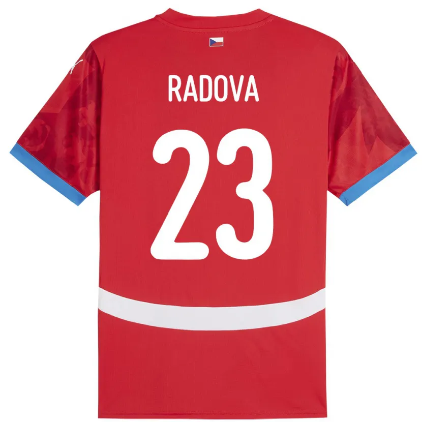 Danxen Dzieci Czechy Michaela Radová #23 Czerwony Domowa Koszulka 24-26 Koszulki Klubowe