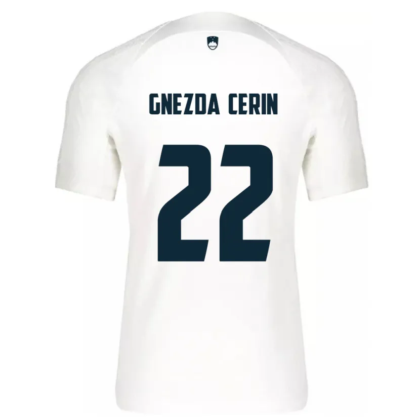 Danxen Dzieci Słowenia Adam Gnezda Cerin #22 Biały Domowa Koszulka 24-26 Koszulki Klubowe