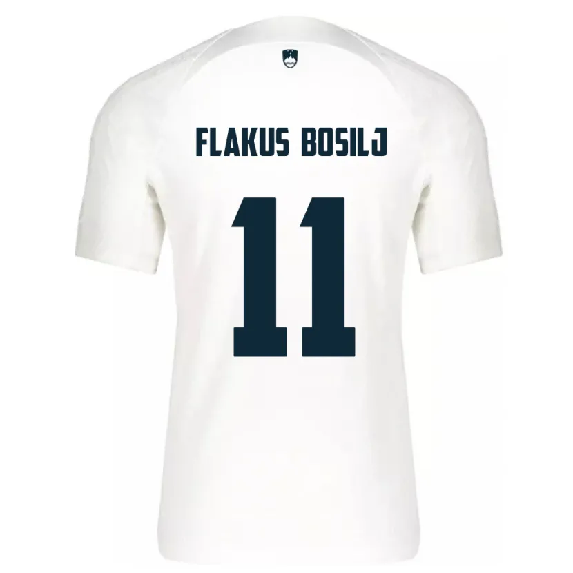 Danxen Dzieci Słowenia David Flakus Bosilj #11 Biały Domowa Koszulka 24-26 Koszulki Klubowe