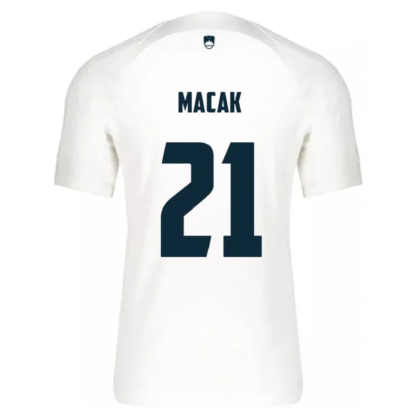 Danxen Dzieci Słowenia Lucas Macak #21 Biały Domowa Koszulka 24-26 Koszulki Klubowe