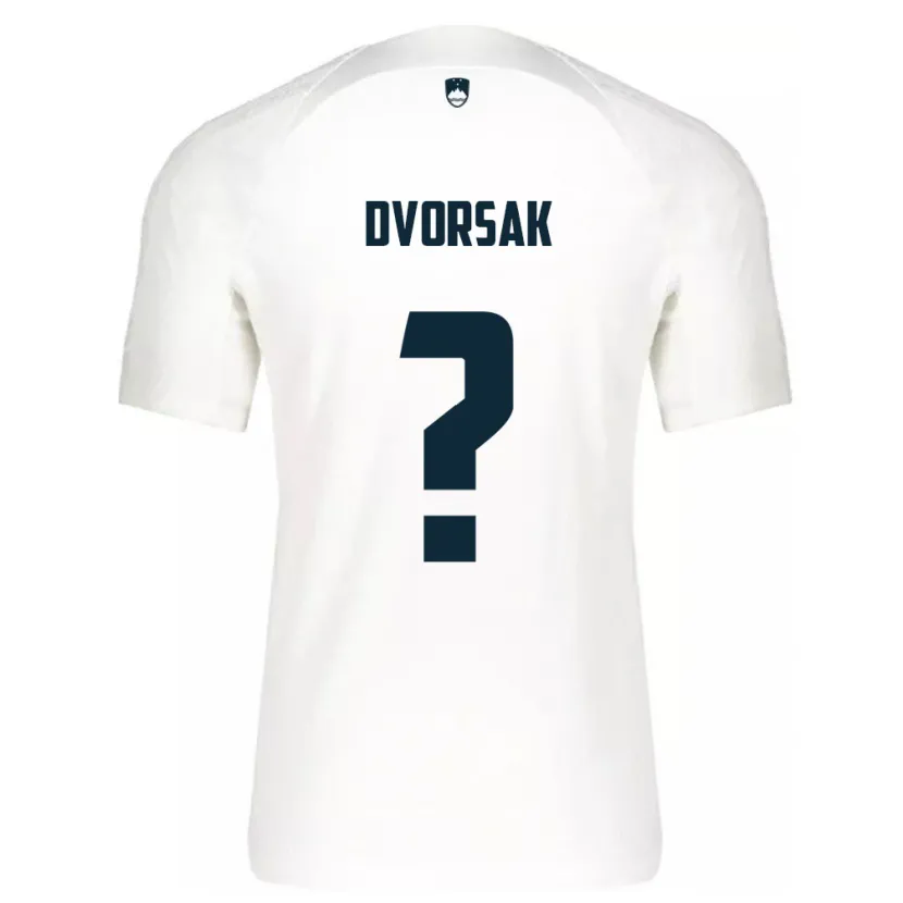 Danxen Dzieci Słowenia Matej Dvorsak #0 Biały Domowa Koszulka 24-26 Koszulki Klubowe