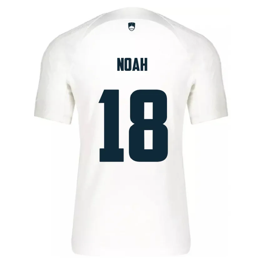 Danxen Dzieci Słowenia Noah Weißbach #18 Biały Domowa Koszulka 24-26 Koszulki Klubowe