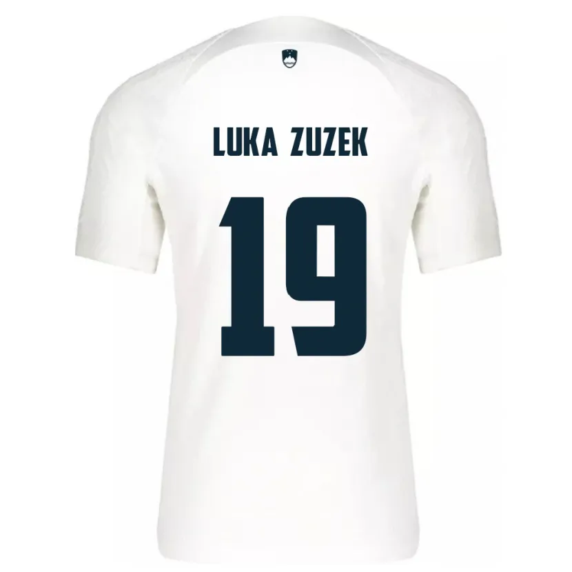 Danxen Dzieci Słowenia Zan Luka Zuzek #19 Biały Domowa Koszulka 24-26 Koszulki Klubowe