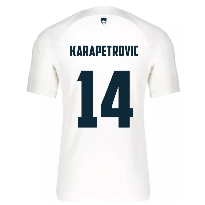Danxen Dzieci Słowenia Luka Karapetrovic #14 Biały Domowa Koszulka 24-26 Koszulki Klubowe