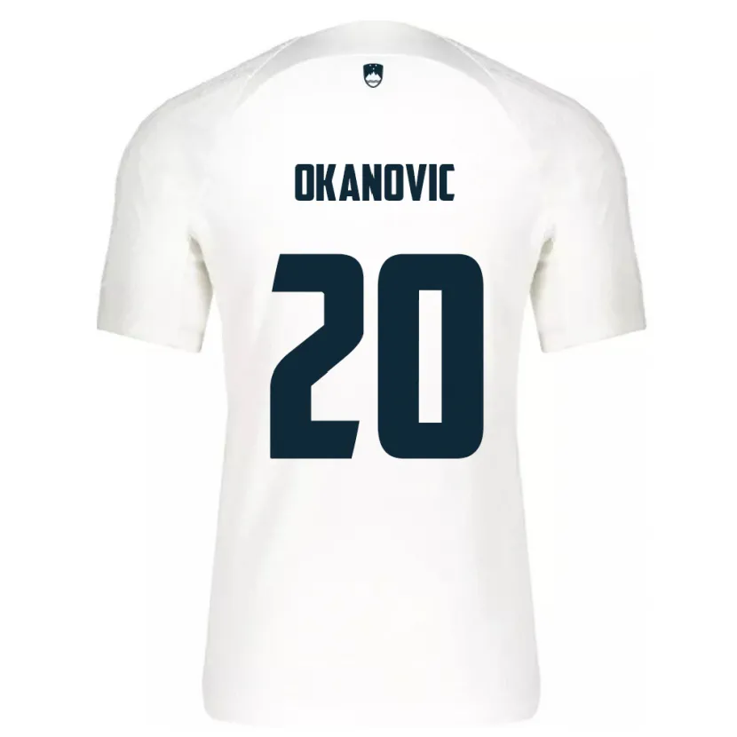 Danxen Dzieci Słowenia Deen Okanovic #20 Biały Domowa Koszulka 24-26 Koszulki Klubowe
