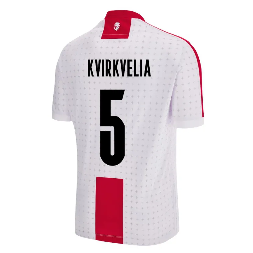 Danxen Dzieci Georgia Solomon Kvirkvelia #5 Biały Domowa Koszulka 24-26 Koszulki Klubowe