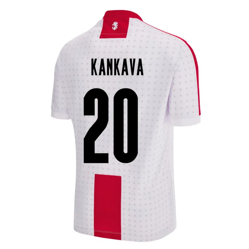 Danxen Dzieci Georgia Jaba Kankava #20 Biały Domowa Koszulka 24-26 Koszulki Klubowe