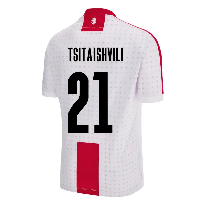 Danxen Dzieci Georgia Georgiy Tsitaishvili #21 Biały Domowa Koszulka 24-26 Koszulki Klubowe