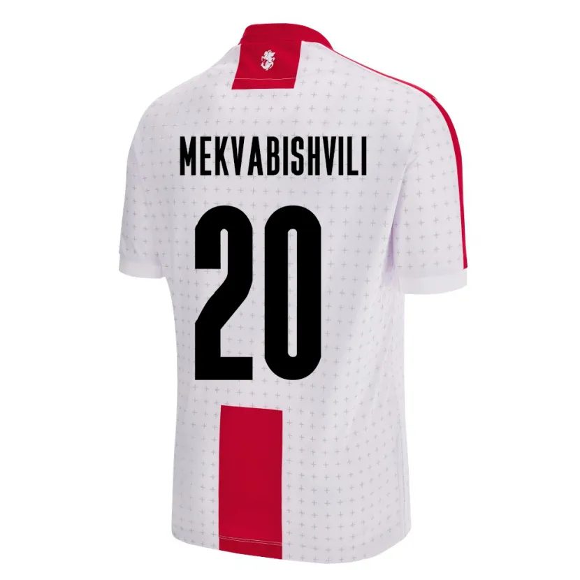 Danxen Dzieci Georgia Anzor Mekvabishvili #20 Biały Domowa Koszulka 24-26 Koszulki Klubowe