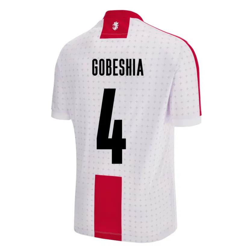 Danxen Dzieci Georgia Tengo Gobeshia #4 Biały Domowa Koszulka 24-26 Koszulki Klubowe