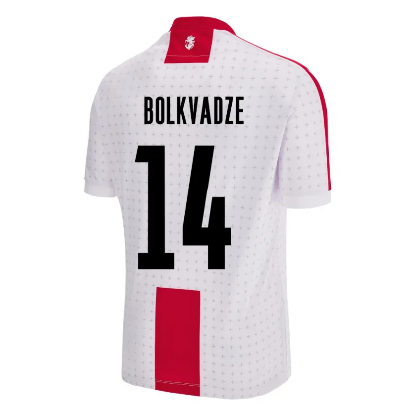 Danxen Dzieci Georgia Anastasia Bolkvadze #14 Biały Domowa Koszulka 24-26 Koszulki Klubowe