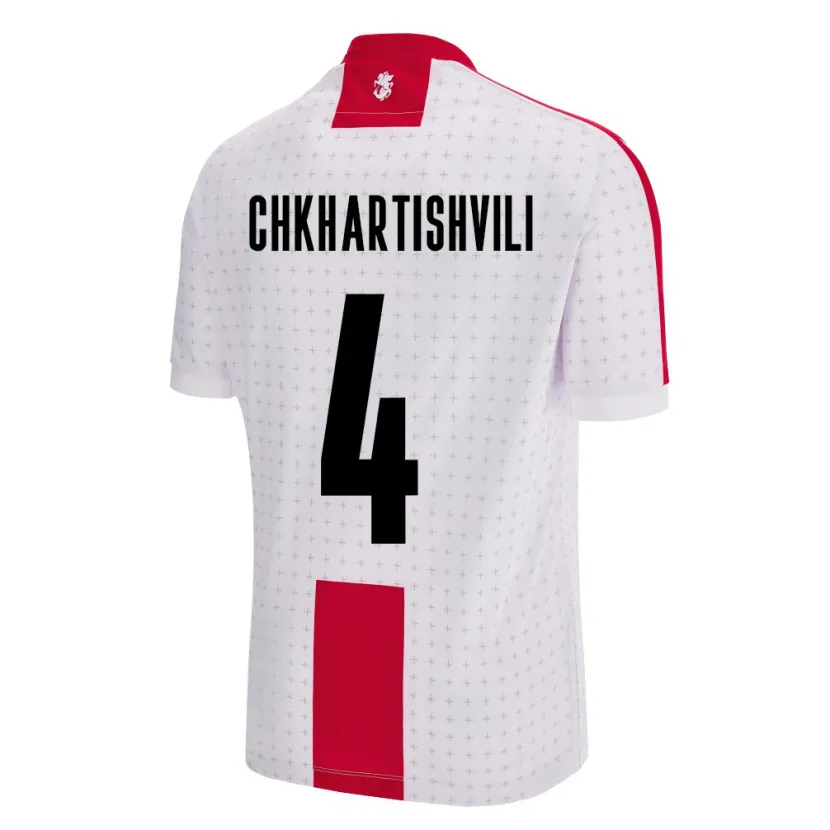 Danxen Dzieci Georgia Nino Chkhartishvili #4 Biały Domowa Koszulka 24-26 Koszulki Klubowe
