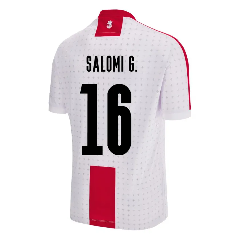 Danxen Dzieci Georgia Salomi Gasviani #16 Biały Domowa Koszulka 24-26 Koszulki Klubowe