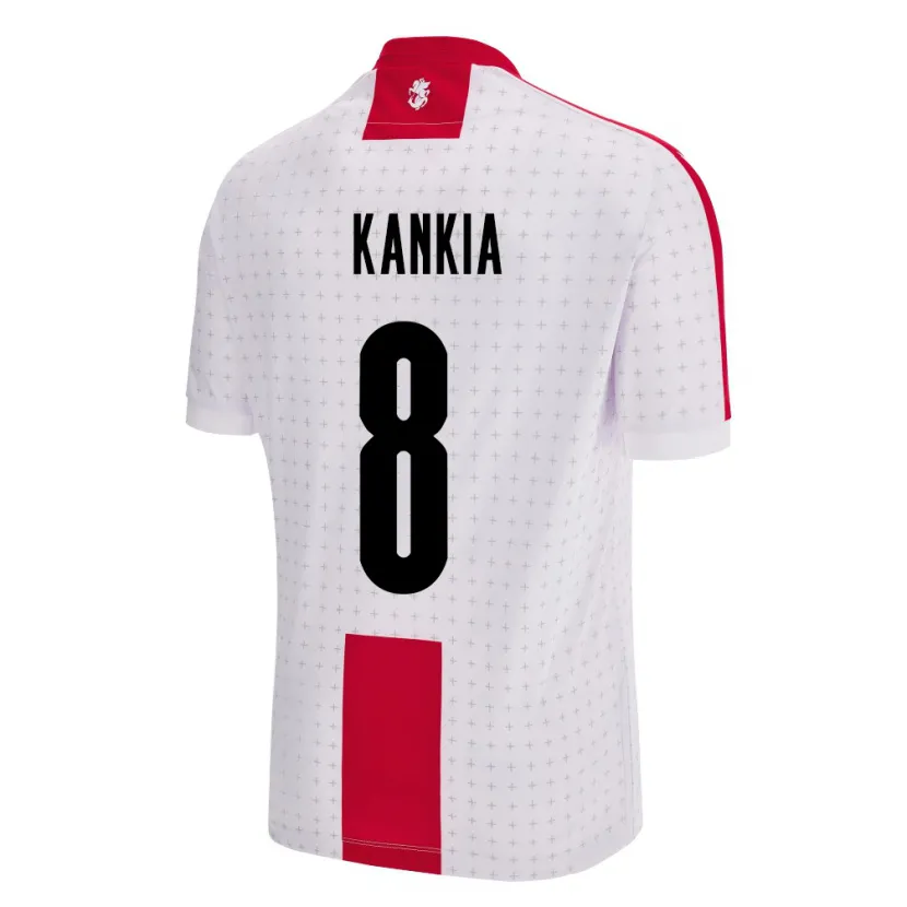 Danxen Dzieci Georgia Lizzie Kankia #8 Biały Domowa Koszulka 24-26 Koszulki Klubowe