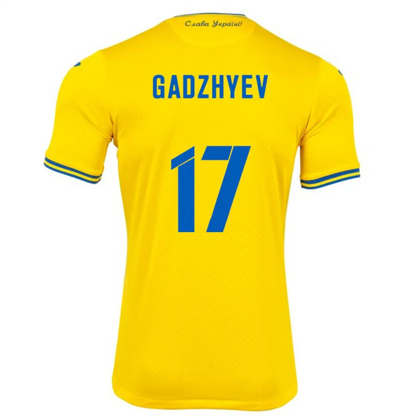 Danxen Dzieci Ukraina Ramik Gadzhyev #17 Żółty Domowa Koszulka 24-26 Koszulki Klubowe