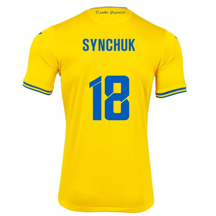 Danxen Dzieci Ukraina Gennadiy Synchuk #18 Żółty Domowa Koszulka 24-26 Koszulki Klubowe