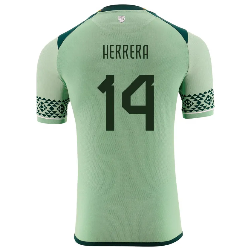 Danxen Dzieci Boliwia José Herrera #14 Jasnozielony Domowa Koszulka 24-26 Koszulki Klubowe