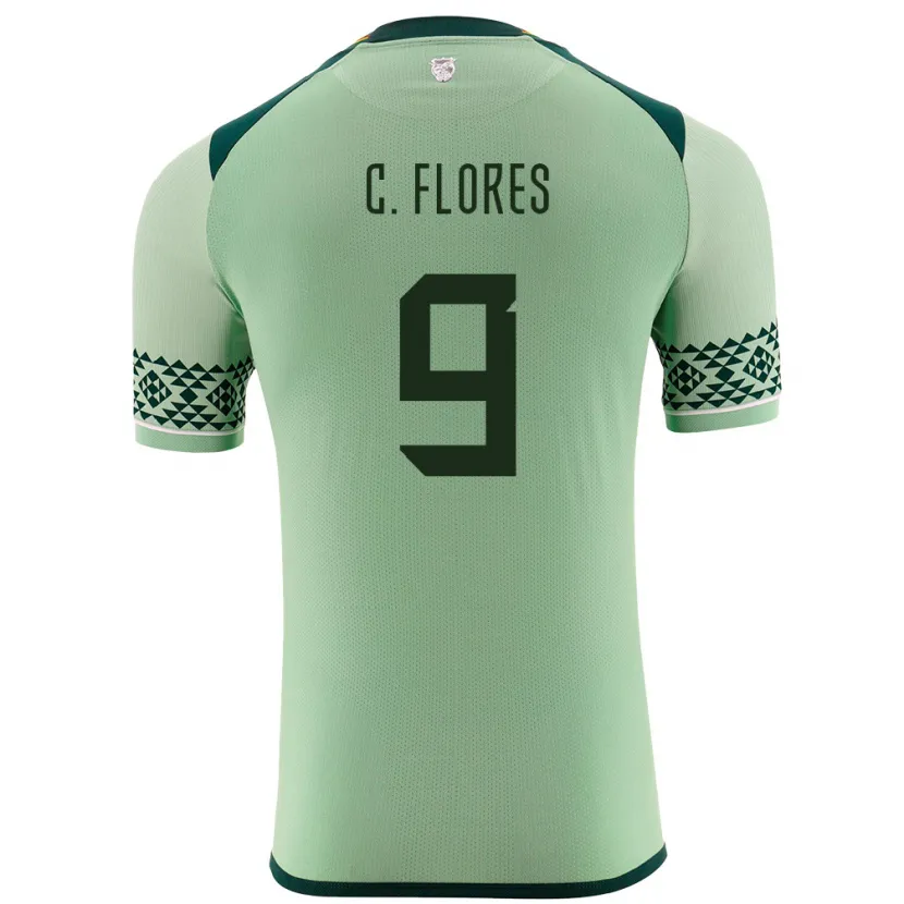 Danxen Dzieci Boliwia Cesar Flores #9 Jasnozielony Domowa Koszulka 24-26 Koszulki Klubowe