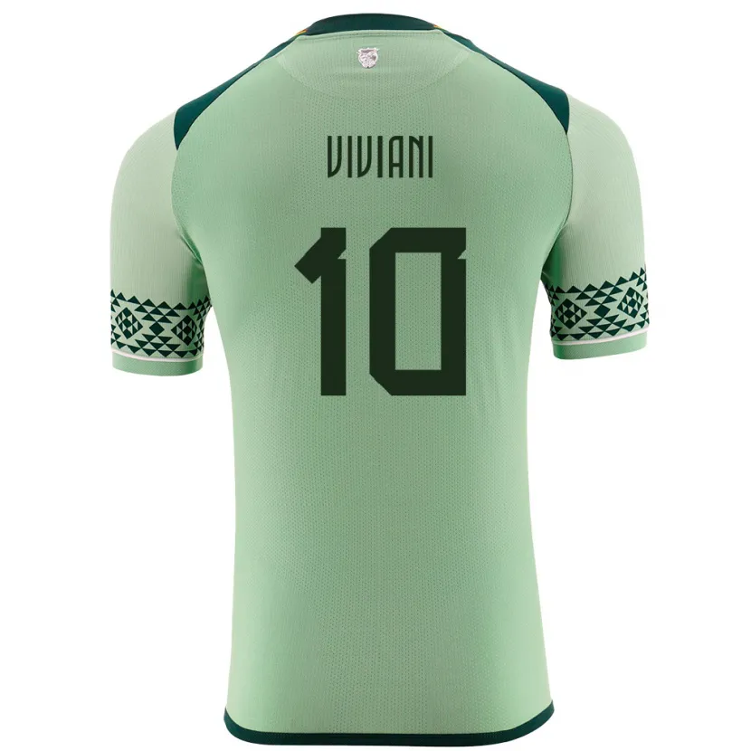 Danxen Dzieci Boliwia Leonardo Viviani #10 Jasnozielony Domowa Koszulka 24-26 Koszulki Klubowe
