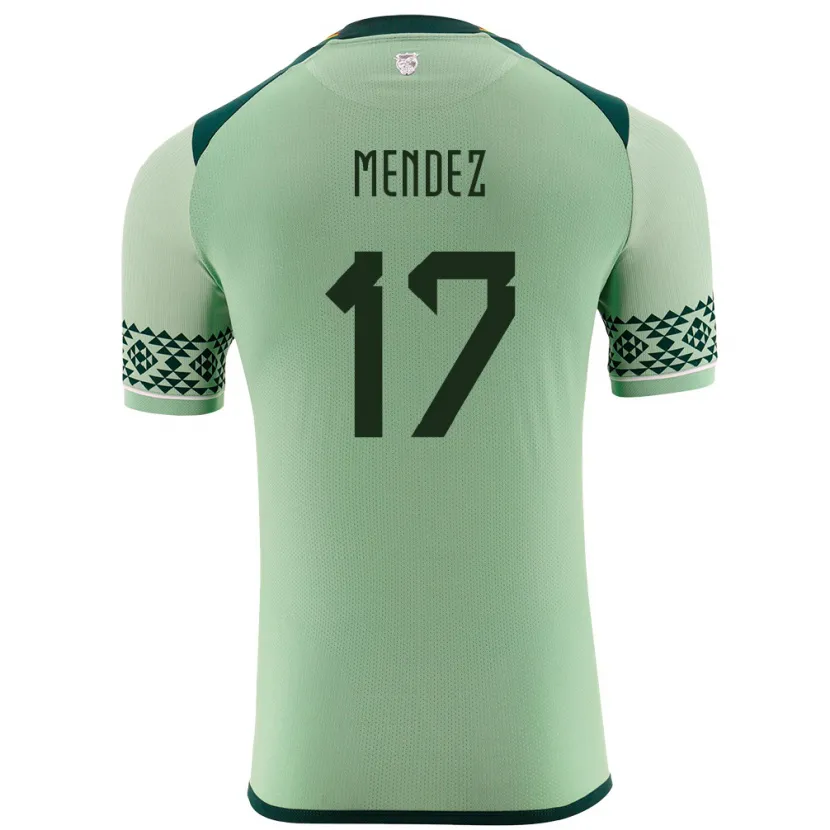 Danxen Dzieci Boliwia Bruno Méndez #17 Jasnozielony Domowa Koszulka 24-26 Koszulki Klubowe
