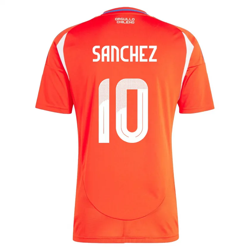 Danxen Dzieci Chile Alexis Sánchez #10 Czerwony Domowa Koszulka 24-26 Koszulki Klubowe