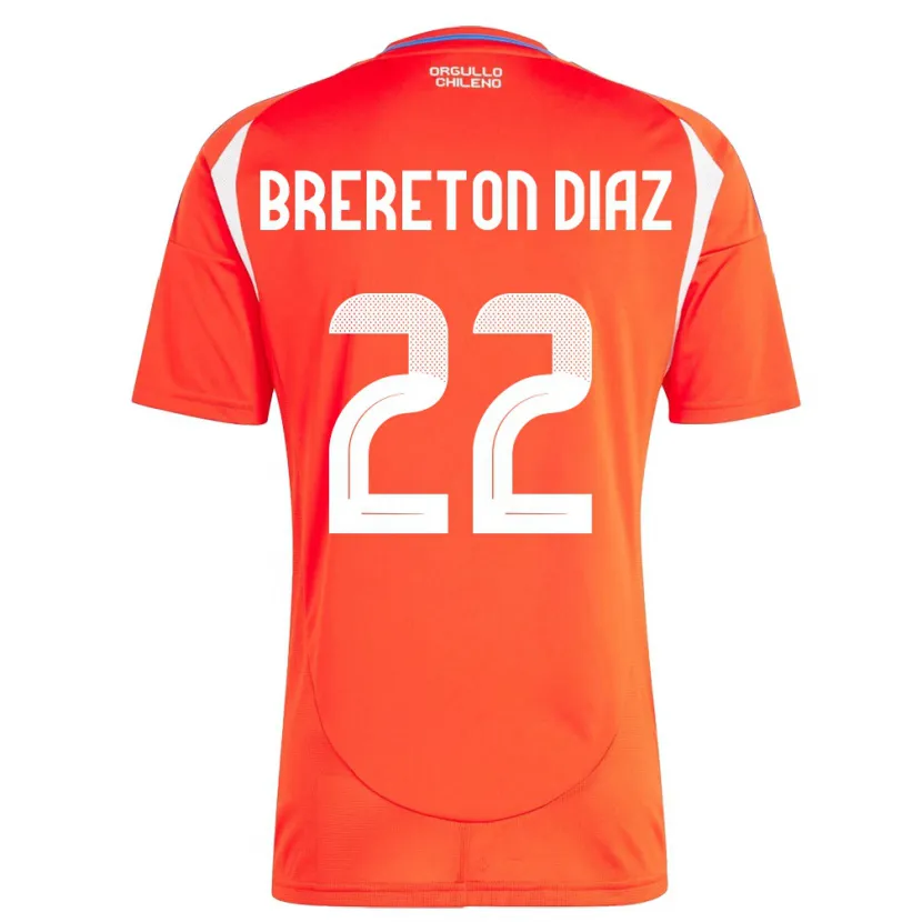Danxen Dzieci Chile Ben Brereton Díaz #22 Czerwony Domowa Koszulka 24-26 Koszulki Klubowe