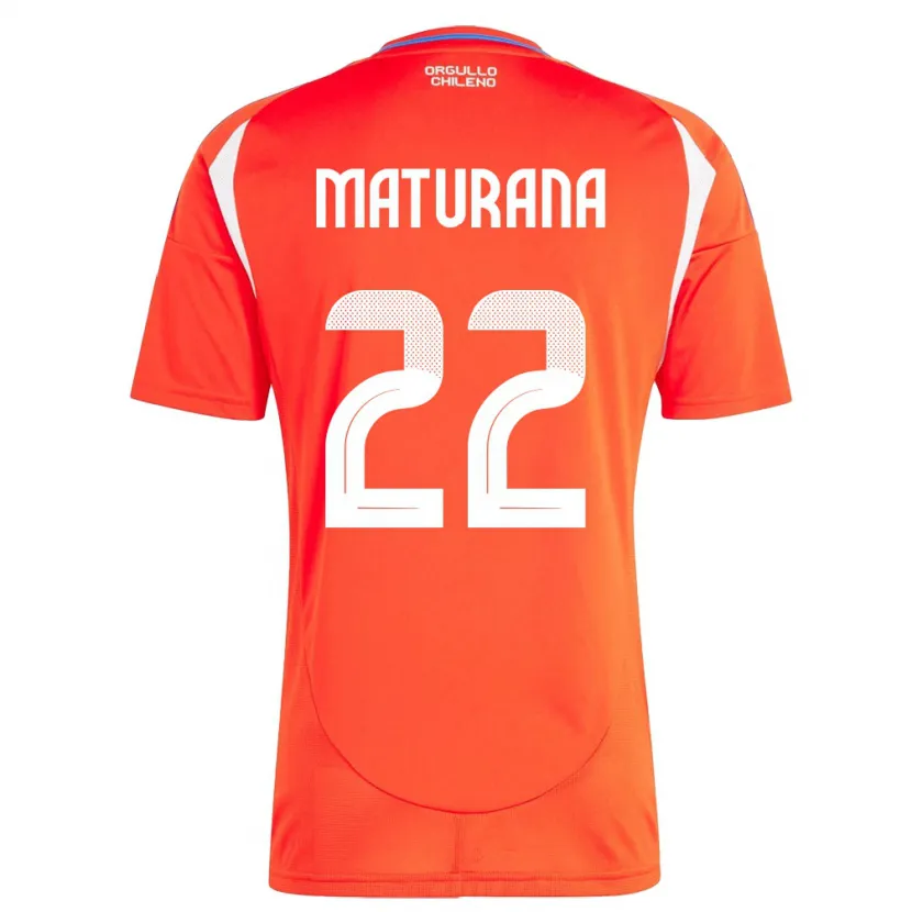 Danxen Dzieci Chile Martín Maturana #22 Czerwony Domowa Koszulka 24-26 Koszulki Klubowe