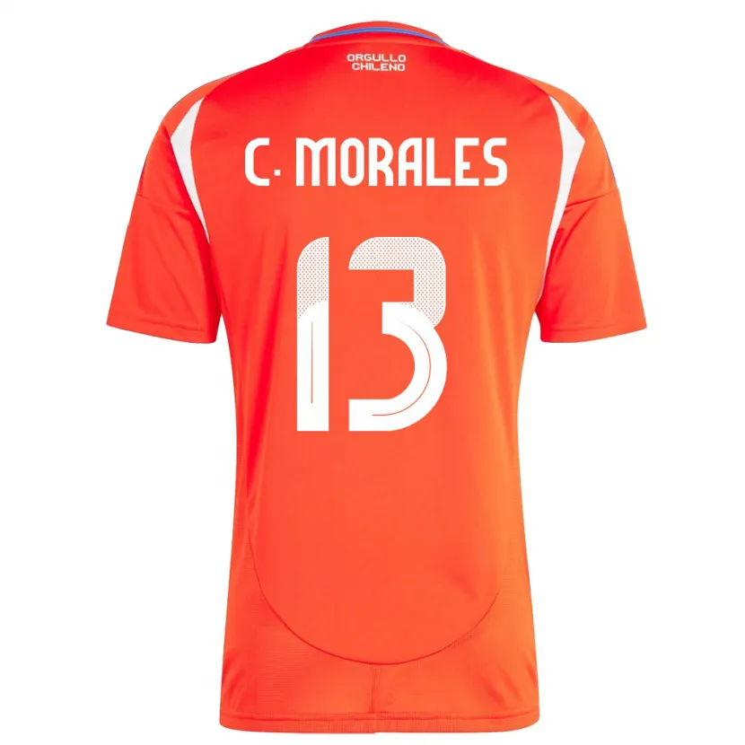 Danxen Dzieci Chile Cristián Morales #13 Czerwony Domowa Koszulka 24-26 Koszulki Klubowe