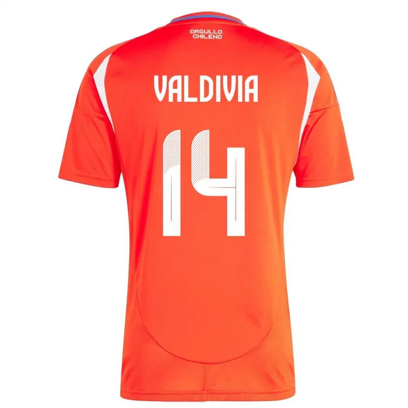 Danxen Dzieci Chile Felipe Valdivia #14 Czerwony Domowa Koszulka 24-26 Koszulki Klubowe