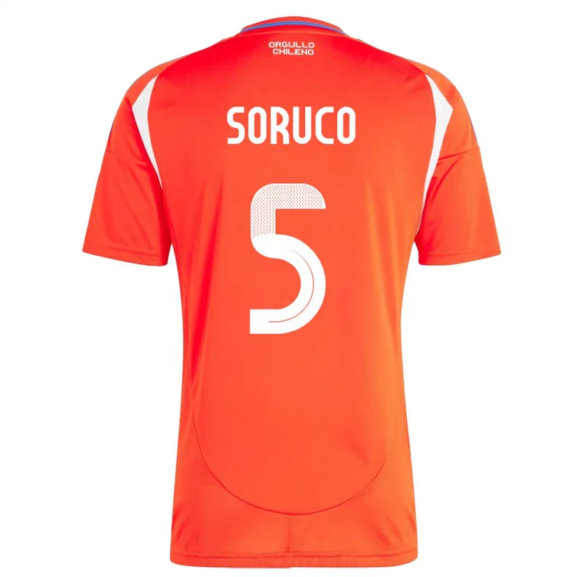 Danxen Dzieci Chile Ámbar Soruco #5 Czerwony Domowa Koszulka 24-26 Koszulki Klubowe