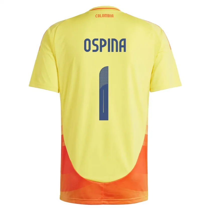 Danxen Dzieci Kolumbia David Ospina #1 Żółty Domowa Koszulka 24-26 Koszulki Klubowe