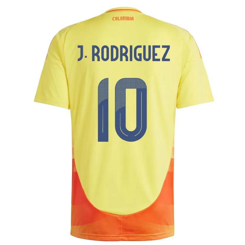 Danxen Dzieci Kolumbia James Rodríguez #10 Żółty Domowa Koszulka 24-26 Koszulki Klubowe