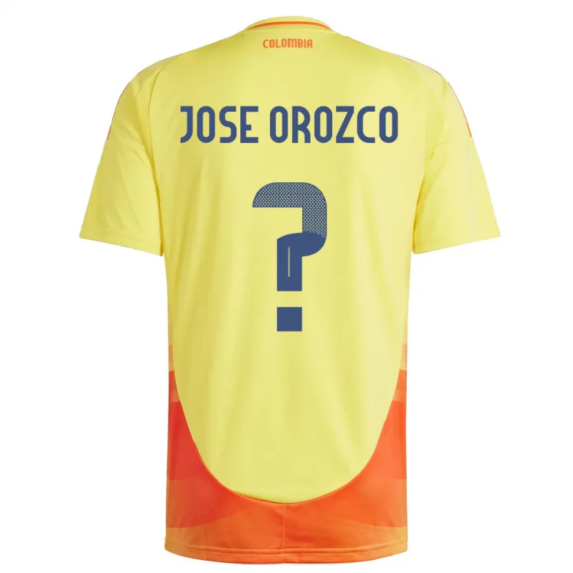 Danxen Dzieci Kolumbia Juan José Orozco #0 Żółty Domowa Koszulka 24-26 Koszulki Klubowe