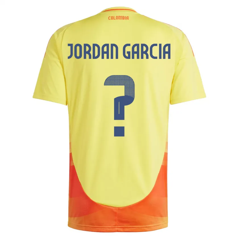 Danxen Dzieci Kolumbia Jordan García #0 Żółty Domowa Koszulka 24-26 Koszulki Klubowe
