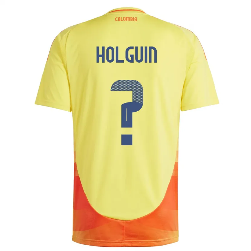 Danxen Dzieci Kolumbia Juan Holguín #0 Żółty Domowa Koszulka 24-26 Koszulki Klubowe